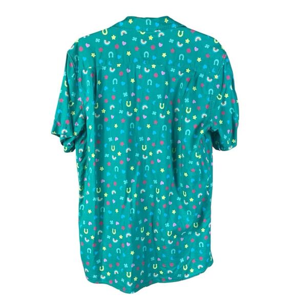 Tipsy Elves Men's Lucky Charmer Button Down Shirt St. Patrick's Patty Day Medium - Picture 5 of 9